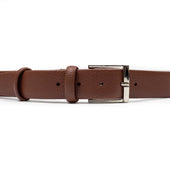 Brown Soft Calf Tubo Tubular Dress Belt