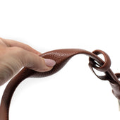 Brown Soft Calf Tubo Tubular Dress Belt
