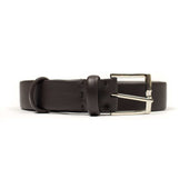 Dark Brown Smooth Calf Tubo Tubular Dress Belt