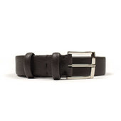 Dark Brown Soft Calf Tubo Tubular Dress Belt