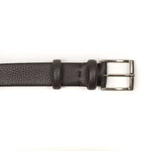 Dark Brown Soft Calf Tubo Tubular Dress Belt