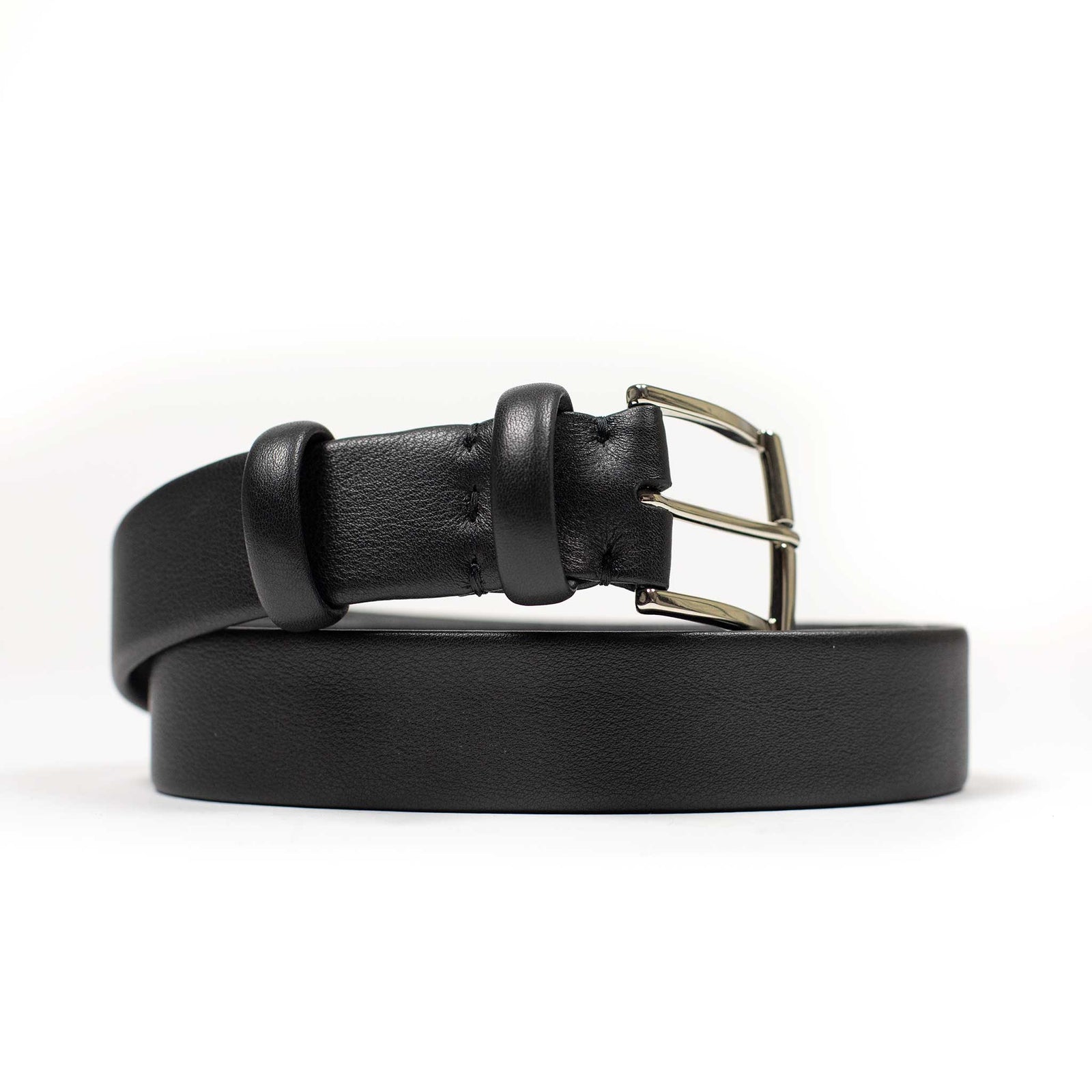 Smooth Calf Tubo Tubular Dress Belt