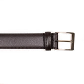 Dark Brown Saffiano Leather Dress Belt