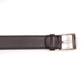 Dark Brown Saffiano Leather Dress Belt