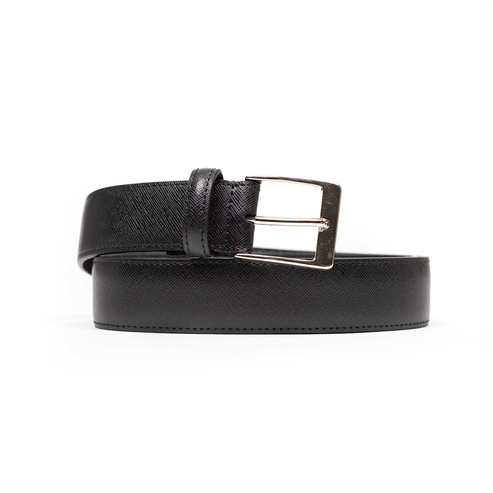 Saffiano Leather Dress Belt