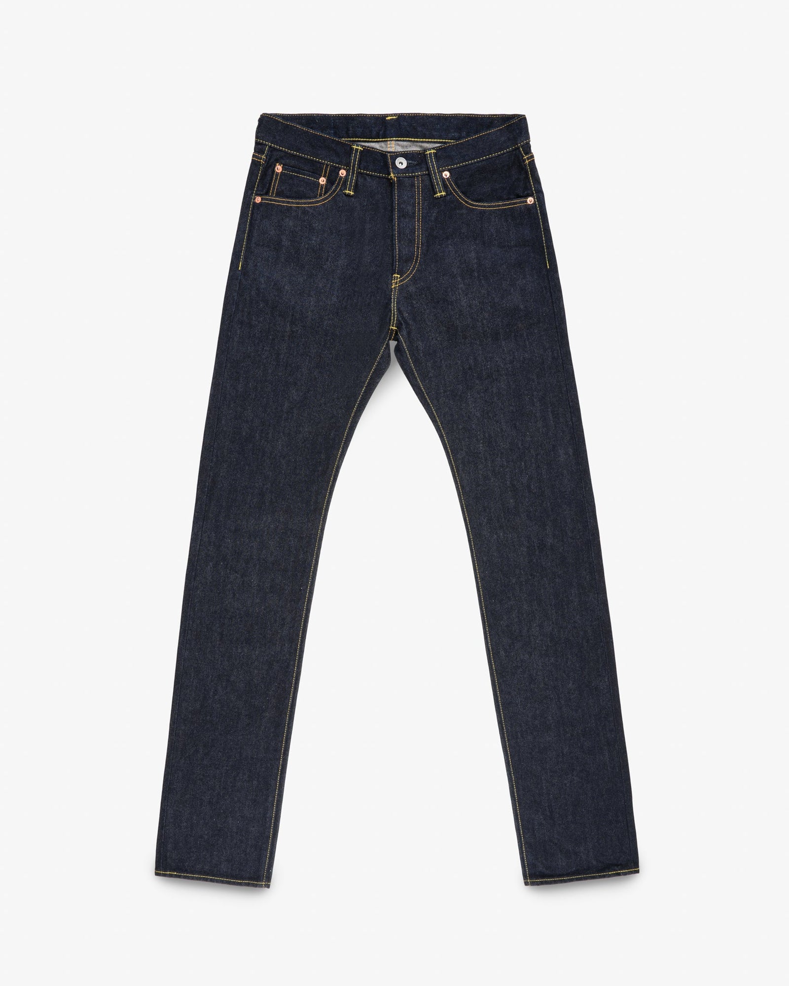 14oz Selvedge Denim Slim Tapered Cut Jeans - Indigo