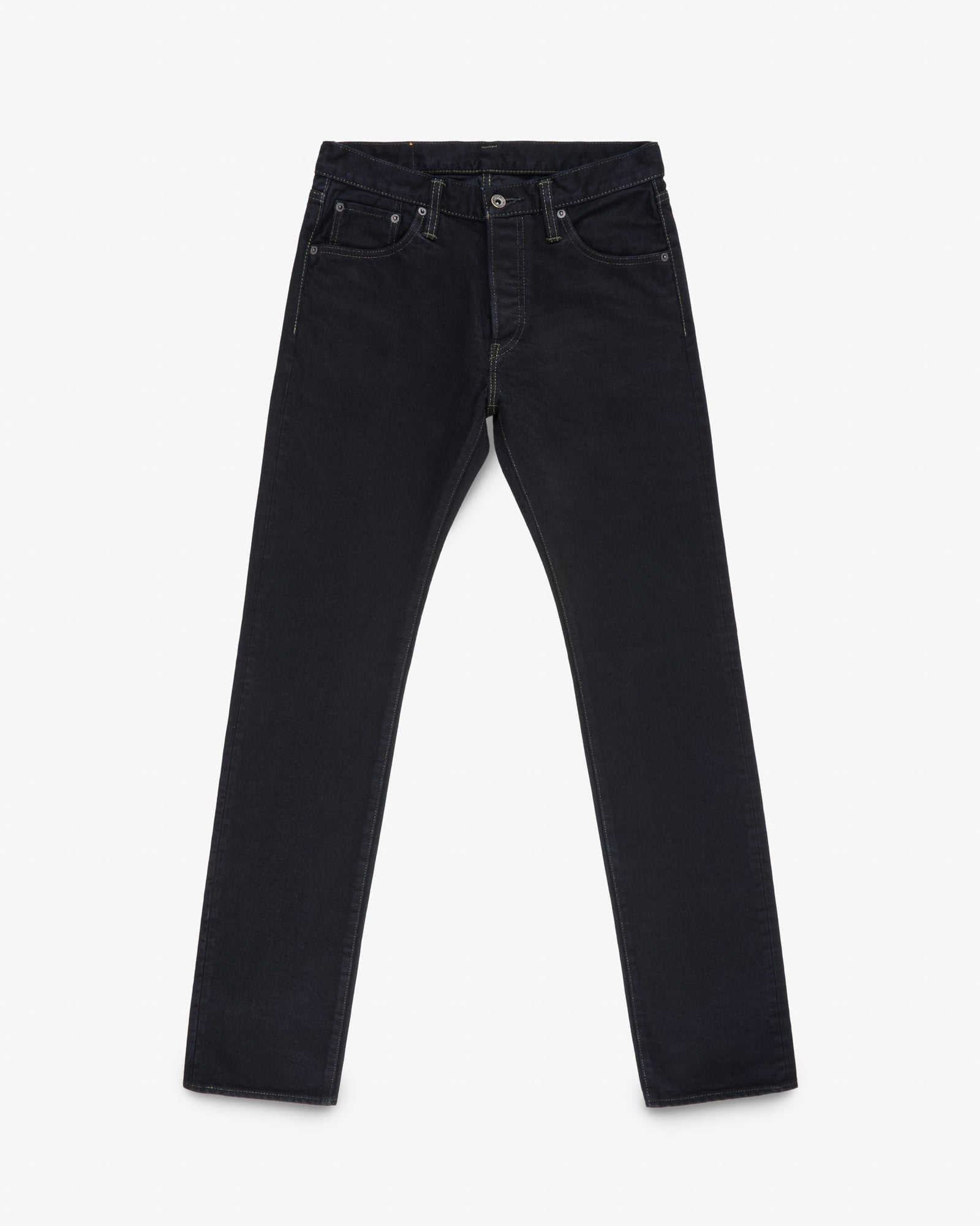 14oz Selvedge Denim Slim Tapered Cut Jeans - Indigo Overdyed Black
