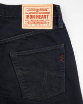 14oz Selvedge Denim Slim Tapered Cut Jeans - Indigo Overdyed Black
