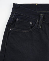 14oz Selvedge Denim Slim Tapered Cut Jeans - Indigo Overdyed Black