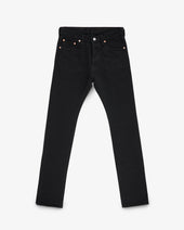 21oz Selvedge Denim Slim Cut Jeans - Superblack (Fades To Grey)