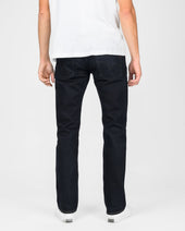 14oz Selvedge Denim Slim Tapered Cut Jeans - Indigo Overdyed Black