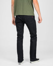 21oz Selvedge Denim Slim Cut Jeans - Superblack (Fades To Grey)