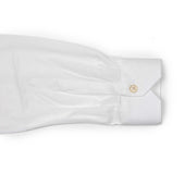 Exclusive Buttoned Collar Long Sleeve Polo Shirt In Cotton Pique