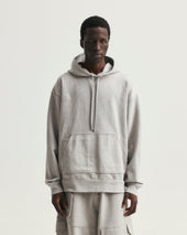 NOVIS HOODED SWEATSHIRT - PRACTICE HEATHER 19oz. ALL COTTON LOOPBACK TERRY FLEECE
