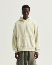 NOVIS HOODED SWEATSHIRT - BARELY LICHEN 19oz. ALL COTTON LOOPBACK TERRY FLEECE