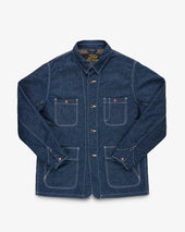 10oz Selvedge Denim Blanket Lined Chore Jacket - Indigo