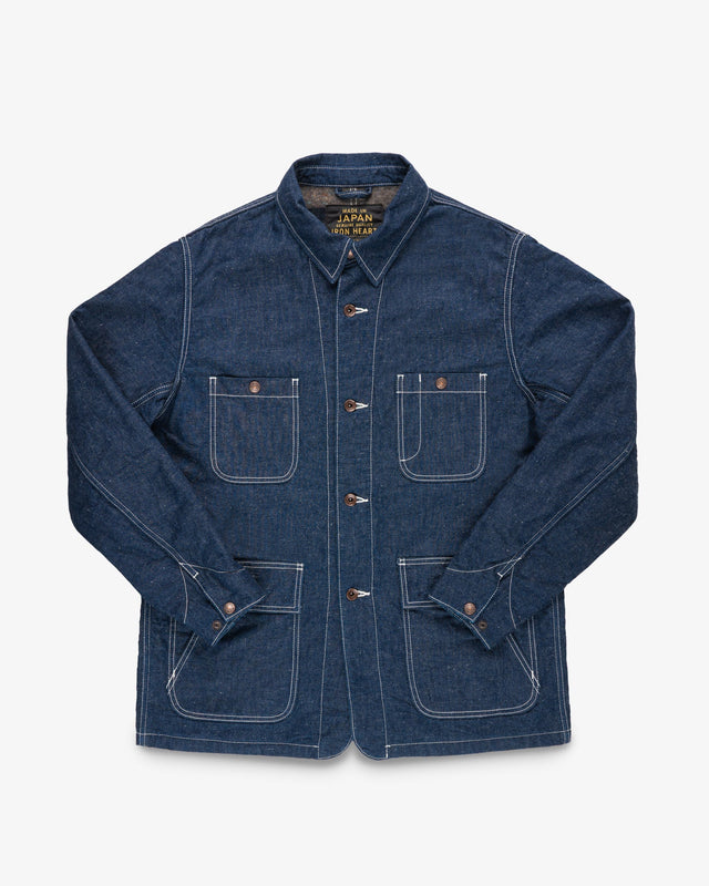 10oz Selvedge Denim Blanket Lined Chore Jacket - Indigo