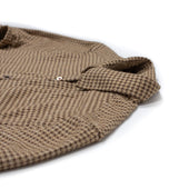 Abstract Pied Poule Shirt In And Brown Cotton Flannel