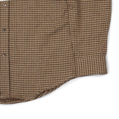 Abstract Pied Poule Shirt In And Brown Cotton Flannel