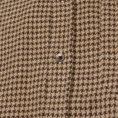 Abstract Pied Poule Shirt In And Brown Cotton Flannel