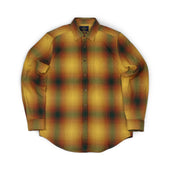 Harvest Shirt In Rust And Green Shadow Plaid Cotton Flannel