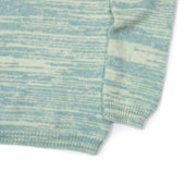 Crewneck Sweater In Green Mineral Dyed Merino Wool And Baby Alpaca