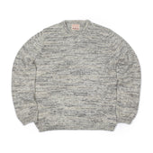Crewneck Sweater In Opalis Grey Mineral Dyed Merino Wool And Baby Alpaca