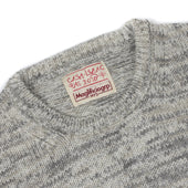 Crewneck Sweater In Opalis Grey Mineral Dyed Merino Wool And Baby Alpaca