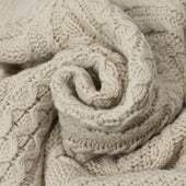 Cabled Zip Jacket In Rope Wool And Cashmere