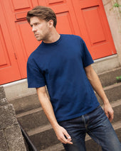 UTILITEES - 10oz Heavyweight Crew Neck T-Shirt - Pure Indigo