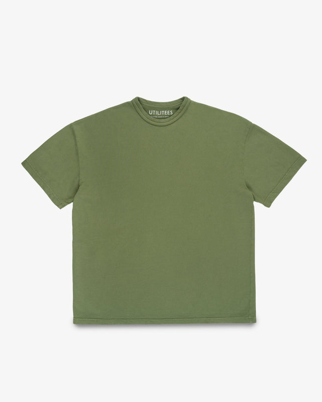 UTILITEES - 10oz Heavyweight Crew Neck T-Shirt - Olive