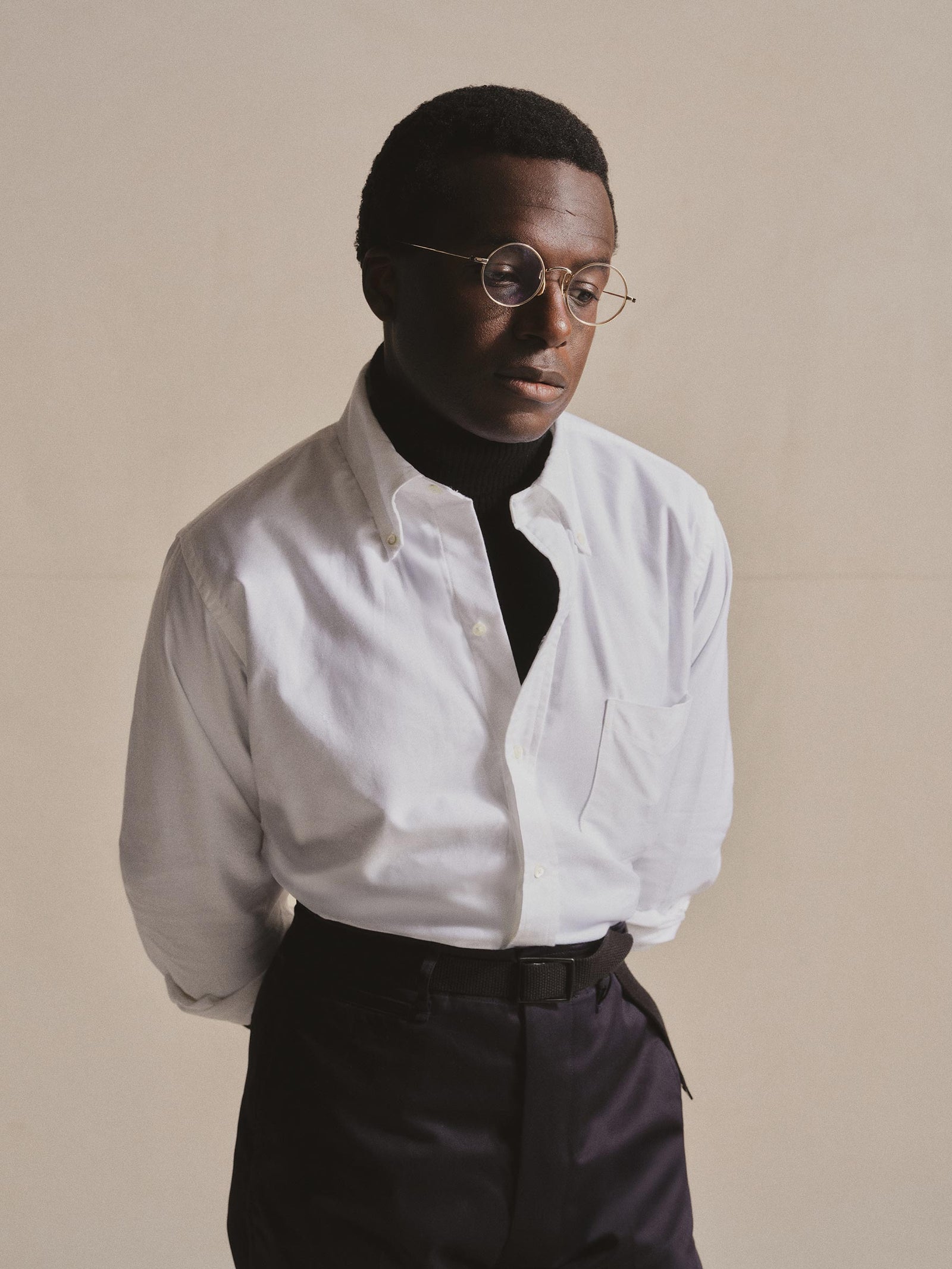 White Anatomica Oxford Cloth Button Down Shirt