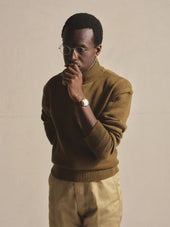 Brown Anatomica Mock Neck Sweater