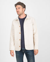 STF 11.5oz Undyed Bull Denim Chore Jacket - Ecru