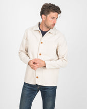STF 11.5oz Undyed Bull Denim Chore Jacket - Ecru