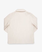 STF 11.5oz Undyed Bull Denim Chore Jacket - Ecru