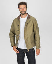 12oz Whipcord Lightweight N1 Deck Jacket - Khaki