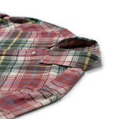Alpi Shirt In Red Green Yellow And Blue Plaid Cotton Flannel