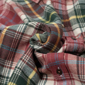 Alpi Shirt In Red Green Yellow And Blue Plaid Cotton Flannel