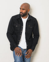 18oz Vintage Selvedge Denim CPO Shirt - Indigo Overdyed Black