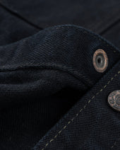 18oz Vintage Selvedge Denim CPO Shirt - Indigo Overdyed Black