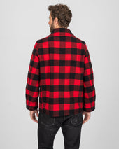 Wool Buffalo Check Hunting Jacket - Red