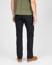 14oz Selvedge Denim Relaxed Tapered Cut Jeans - Indigo Overdyed Black