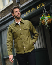 8oz Military Whipcord CPO Shirt - Olive