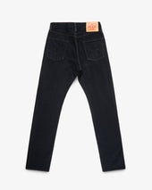 14oz Selvedge Denim Relaxed Tapered Cut Jeans - Indigo Overdyed Black