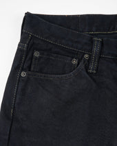 14oz Selvedge Denim Relaxed Tapered Cut Jeans - Indigo Overdyed Black