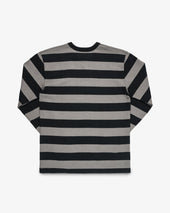 11oz Cotton Knit Long-Sleeved Sweater - Grey/Black