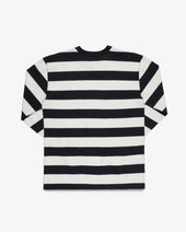 11oz Cotton Knit Long-Sleeved Sweater - Black/White