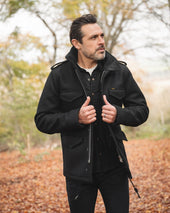 21oz Melton Wool M65 Field Jacket - Black