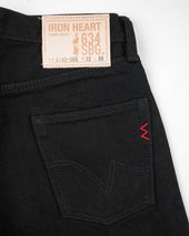 21oz Selvedge Denim Straight Cut Jeans - Superblack (Fades To Grey)